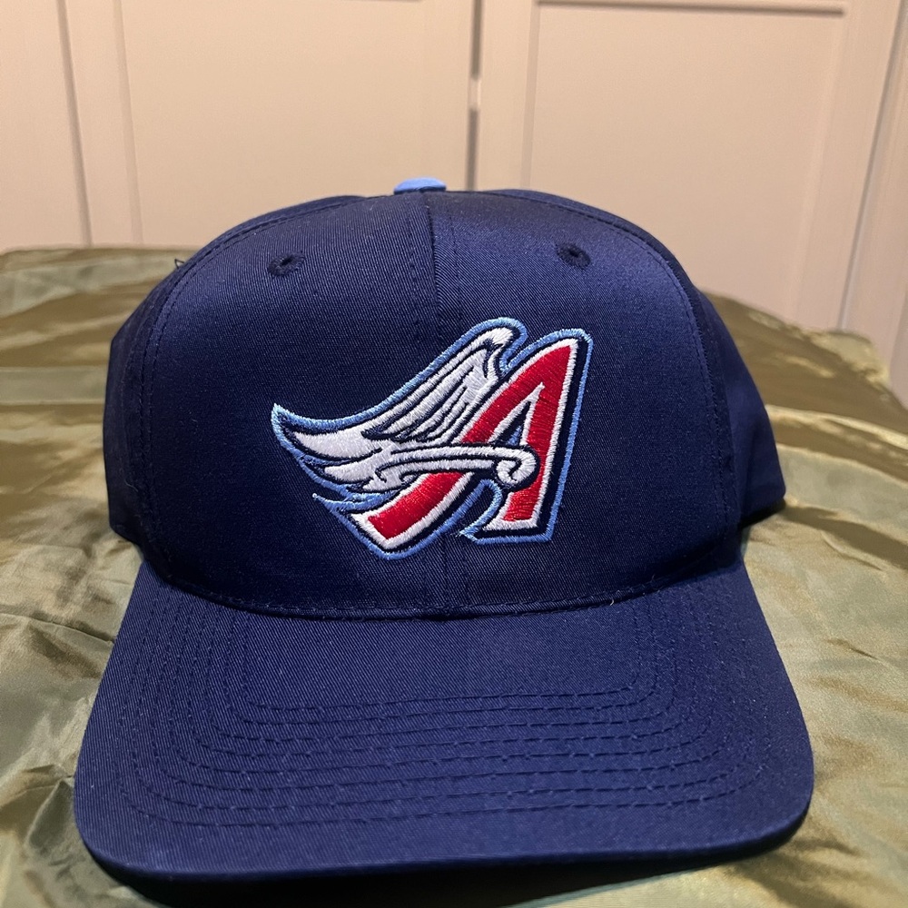 Vintage 90s Los Angeles Anaheim Angels Plain Wing Logo Snapback Rare MLB VTG Y2K